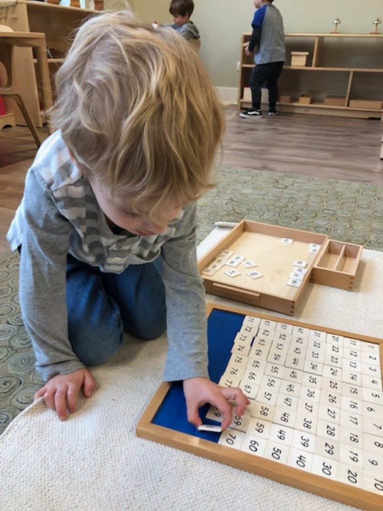 The 100 Board at Montessori